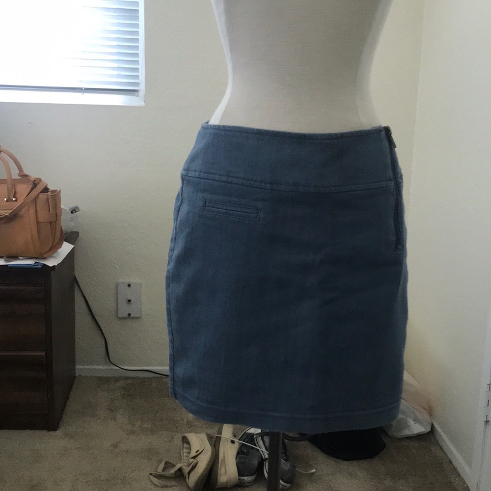 Blue pencil skirt